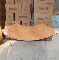 Table à manger pliante, idéale pour les mariages, les hôtels, les activités de plein air - Meubles d'hôtel en contreplaqué en forme de serpent