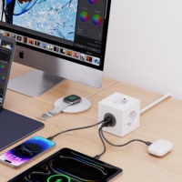 Multiprise intelligente multifonction standard européenne avec prise EU 16A, prise USB, 3 prises AC, charge rapide PD25W, rallonge