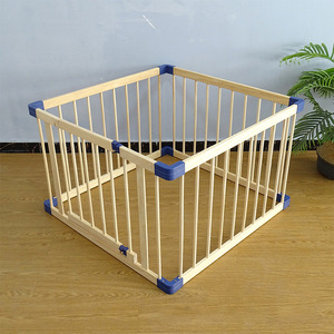 Valla infantil plegable de madera maciza - Product Image 2