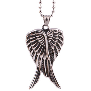 Pendentif Ailes d'Ange en Acier Inoxydable 304, Bijou Unisexe, Collier à la Mode avec Chaîne - Product Image 2