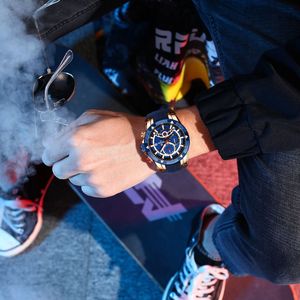 Reloj de Cuarzo para Hombre REWARD RD83013M, Cronógrafo Deportivo, Fecha Automática, Resistente al Agua 30m, Correa de Silicona, Relojes para Hombre - Product Image 5