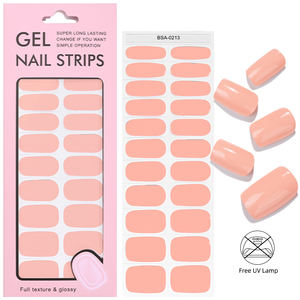 Groothandelsprijs Gel Nagelstickers Langdurig 22 Gel Nagelstickers Nieuwe Stijlen Gel Nagelstrips UV-vrije Gel Nagelstickers - Product Image 2
