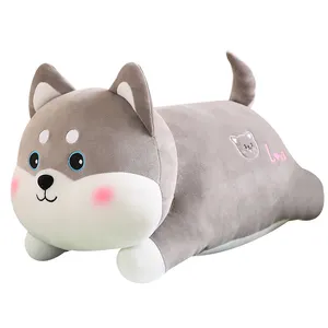 wholesale customplush Corgi dog toy pillow plush orthopedic memory foam extra dog bed pillow gift for a child