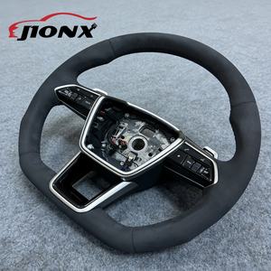 Volant de voiture pour <span class=keywords><strong>Audi</strong></span> Q3 Q5 Q8 SQ8 A3 A4 B9 A5 B8 A6 C7 A7 S3 S4 RS3 RS5 RS7 RS6 C8 Volant en Alcantara - Product Image 5
