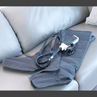Masseur de jambes à compression d'air avec chaleur, 3 modes, 3 intensités, 2 rallonges, enveloppements ajustables, pour le corps et les pieds