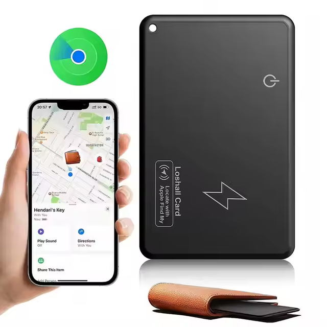 MFi Certified FindMy Mini GPS Tracking Device Air Smart Tag Card for Luggage Bike Key Locator Anti-lost NFC Card Made Plastic