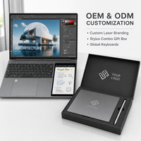 Ordinateur portable professionnel neuf, 15,6 + 7 pouces, double écran IPS en métal, Intel N100 12e génération, SSD, Windows 11 Pro, rétroéclairage RVB