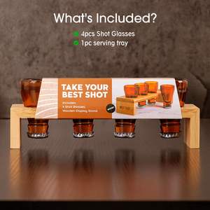 Juego de Vasos de Chupito de Cerveza en Forma de Botella BespritGift con Tabla de Servir de Bambú, Ideas de Regalo <span class=keywords><strong>para</strong></span> el Día del Padre, Regalos Personalizados <span class=keywords><strong>para</strong></span> <span class=keywords><strong>Cumpleaños</strong></span> de Hombre - Product Image 6