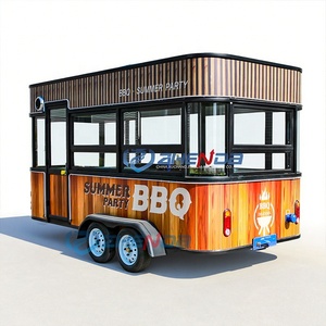 <b>Electric</b> Stainless Steel 4-Wheel Mobile Kitchen Fast Food Truck Tacos Trailer Equipment Sale - Product Image 2