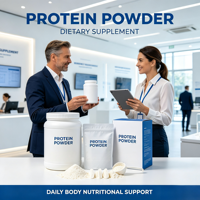 Poudre de protéines naturelles multi-sources avec vitamines et minéraux, formules personnalisées, complément nutritionnel quotidien pour adultes