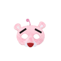 Masques d'animaux dessins animés pour enfants, bavettes de bricolage mignonnes, avec LED, Lion, renard, raton laveur, panthère rose, Panda, coq, licorne