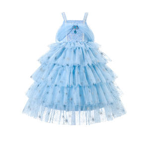 Nuovo <span class=keywords><strong>vestito</strong></span> <span class=keywords><strong>Elsa</strong></span> <span class=keywords><strong>per</strong></span> bambini <span class=keywords><strong>per</strong></span> un anno <span class=keywords><strong>di</strong></span> compleanno in maglia tinta unita modello estivo decorazione in pizzo abito - Product Image 6