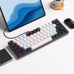 <span class=keywords><strong>Teclado</strong></span> para Juegos con Retroiluminación RGB, <span class=keywords><strong>Teclado</strong></span> del <span class=keywords><strong>60</strong></span>%, Teclas de Acceso Directo para Control de Medios, Compatibilidad con Sistemas Cruzados, Multi Versión - Product Image 5