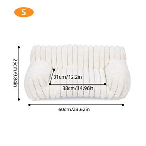 Роскошные лежанки для животных: индивидуальная лежанка для кошек, хит продаж, со съемным моющимся чехлом, нескользящим дном, диван-лежанка для щенков, поликоттон, зимняя - Product Image 5