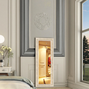 <span class=keywords><strong>Espejo</strong></span> de Pared <span class=keywords><strong>Barroco</strong></span> Ornamentado con Marco Tallado en Color Blanco Crema para Sala de Estar, Entrada, Decoración del Hogar, Venta al por Mayor - Product Image 6