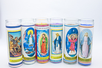Bougies Pilier en Cire de Soja Écologiques Sept Jours, Grande Taille, Colorées et Parfumées, Longue Durée de Combustion 60 Heures, pour Noël, Église, Méditation, Prière