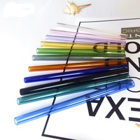 Pailles à boire en verre pour Smoothie Eco Borosilicate, 250x12mm de large et réutilisables