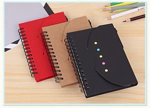 Custom Logo Kraft Spiral <b>Notebook</b> with Sticky Notes Multi Functional Memo Pad <b>Set</b> for Office, School, and Promotional Gifts - Product Image 2