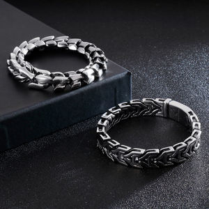 Kingseven — Bracelets Viking <span class=keywords><strong>nordique</strong></span>, Bracelet Keel en acier inoxydable 316L, chaîne Dragon chaine pour hommes - Product Image 4