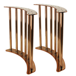 Patas decorativas de mesa de Metal cromado pulido, Base de mesa de comedor dorada de acero inoxidable para café - Product Image 2
