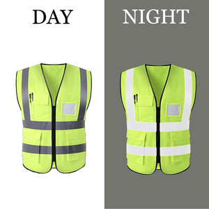Gilet de sécurité CITICITYSecurity à poches, haute visibilité, logo personnalisé, avertissement de construction, gilet de travail réfléchissant de sécurité - Product Image 3
