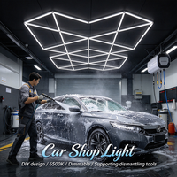 Lampu Toko Mobil yang Dapat Diredupkan 6500K LED, Dapat Disesuaikan, Perakitan DIY, Mudah Dibongkar untuk Showroom Mobil dan Bengkel
