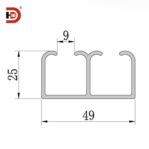 2549 rail de suspension à double fente chaîne de montage à rainure <span class=keywords><strong>en</strong></span> forme de <span class=keywords><strong>U</strong></span> outil de profil <span class=keywords><strong>en</strong></span> <span class=keywords><strong>aluminium</strong></span> <span class=keywords><strong>barre</strong></span> de suspension plaçant la glissière - Product Image 3