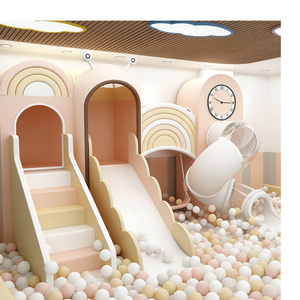 Equipo <span class=keywords><strong>de</strong></span> Juegos Interior Brillante y Suave para Niños, Casa <span class=keywords><strong>de</strong></span> Juegos con Doble Tobogán, Interactiva, Sensorial, Física y Social, para Cafeterías y Escuelas - Product Image 1