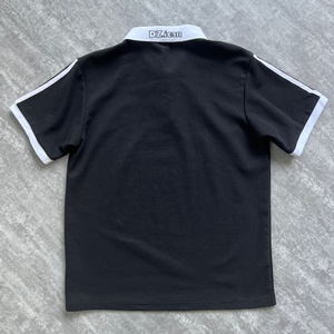 Chemise boutonnée à col en coton lourd personnalisée, t-shirt imprimé de créateur, t-shirt ample à épaules tombantes, streetwear, t-shirts surdimensionnés - Product Image 2