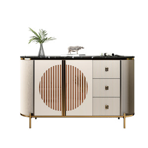 Aparador de Lujo Ligero Color Taupe, Mueble de Almacenamiento para Sala de Estar, Muebles Modernos para el Hogar - Product Image 5