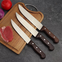 KITCHENCARE Couteau de cuisine de chef de viande professionnel OEM Couteau de boucher classique en bois de 14 pouces