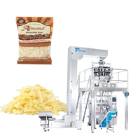 Máquina automática de pesaje Vertical de 10 cabezales, embalaje de aperitivos de queso Mozzarella triturada