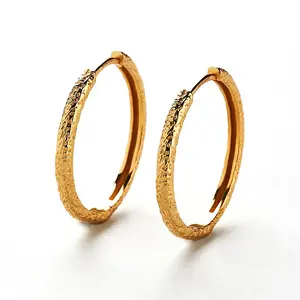 Milskye Luxury Fashion Fine Jewelry 18k Gold Plated 925 Sterling Silver Vintage Large Hoop Earrings
