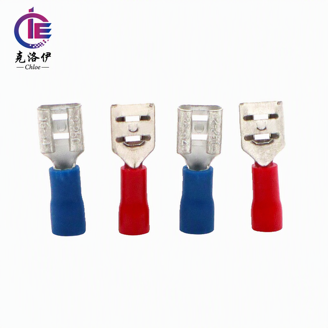 FDD1.25-250 Female Pre Insulated Quick Connect Power Terminal Plug Spring Insert Copper Wire Electrical Crimp Connector Wiring
