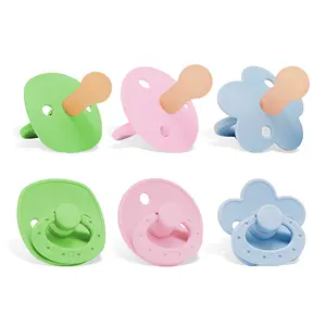 Wholesale Custom Logo Bpa Free Newborn Funny Dummies Soother Teething Silicone Baby Feeding Nursing Pacifier For Babies