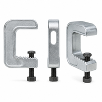 Abrazadera en C de Acero al Carbono Reforzado con Zinc, Mordaza Dentada, Perno Hexagonal, Tolerancia de Precisión de 0.002mm para Maquinaria OEM y Metal