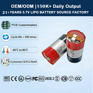 Baterai Li-ion 18350 1000mAh 3.7V Kapasitas Tinggi Bersertifikasi UL untuk Senter Lumen Tinggi Langsung dari Pabrik - Product Image 1