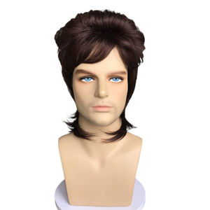 วิกผมผู้<span class=keywords><strong>ชาย</strong></span>สีน้ำตาลเข้มทนความร้อน วัสดุสังเคราะห์ ราคาโรงงาน ทรงผมธรรมชาติ  พร้อมตาข่ายโปร่งใสสีชมพู  ทรงผมสั้นแบบมี<span class=keywords><strong>หน้าม้า</strong></span> - Product Image 2