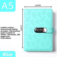 Carnet de notes A5 simple avec serrure, agenda créatif pour affaires, journal, coffret cadeau, impression de logo disponible en gros