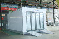 Cabine de peinture automobile Longxiang LX3 sur mesure, 7mx4m, avec four de cuisson infrarouge/électrique 80°C pour la peinture de carrosserie