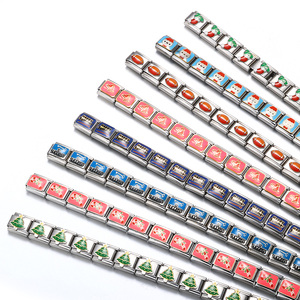 Unisex personalità senza appannamento 316L in acciaio inox zircone italiano <span class=keywords><strong>Charm</strong></span> italiano <span class=keywords><strong>Charm</strong></span> componibili - Product Image 6