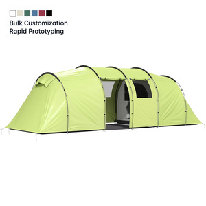 Grande tente tunnel gonflable de camping, tente familiale double couche épaissie imperméable pour l'extérieur, tente de voyage à ouverture rapide - Product Image 1
