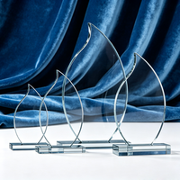 Trophée en cristal gravé au laser personnalisable et écologique avec votre propre logo – Récompense en verre et cristal pour reconnaissance des employés de l'année