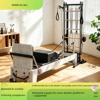 Tour spirale murale d'entraînement, équipement de Pilates multifonctionnel et de yoga, avec lit de base réglable à double poulie, grand modèle, motif marbre