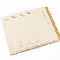 Impression de brochures immobilières de luxe personnalisées, vente directe d'usine OEM, papier kraft, estampage à chaud en or, motif vague nuageuse
