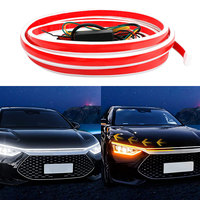 1.5M voiture bande externe coulant jour temps courant lumière clignotant pour voiture Center Grille LED modifié accessoires lumière