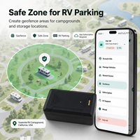 Traceur GPS Trevaron Auto 10000mAh pour camping-car avec abonnement à l'application, localisateur de véhicule magnétique à longue autonomie pour camping-car