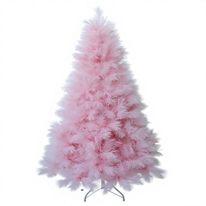 Sapins de Noël en plumes roses pour l'extérieur, l'intérieur, la maison, le bureau, la salle, la fête d'hiver, la décoration de Noël, fournitures d'ornements pour arbre - Product Image 6