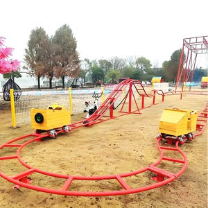 Vente en gros de montagnes russes d'intérieur en bois non alimentées Équipement de parc d'attractions extérieur pour enfants montagnes russes à pédales humaines - Product Image 3