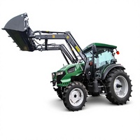 Traktor Pertanian TAVOL 100HP 4WD Kabin Tertutup 4 in 1 dengan Bucket Loader Depan